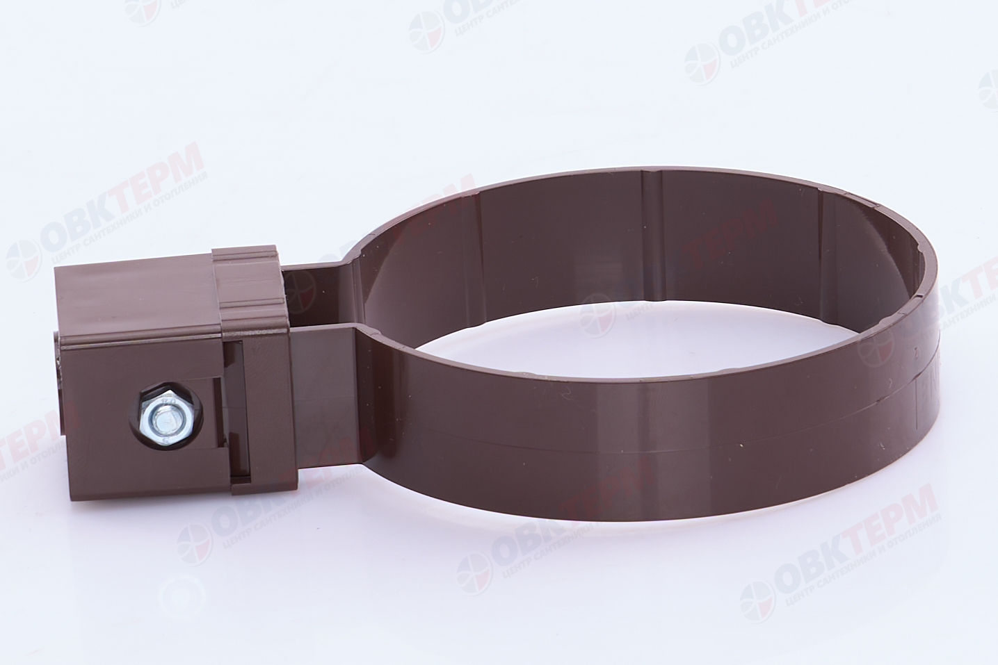 Хомут трубы Kliker ПВХ Grand Line Premium шоколадный (инд.упак.) (RAL 8017) (уп. 120шт) - миниатюра №7