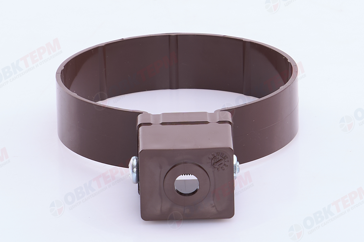 Хомут трубы Kliker ПВХ Grand Line Premium шоколадный (инд.упак.) (RAL 8017) (уп. 120шт) - миниатюра №8