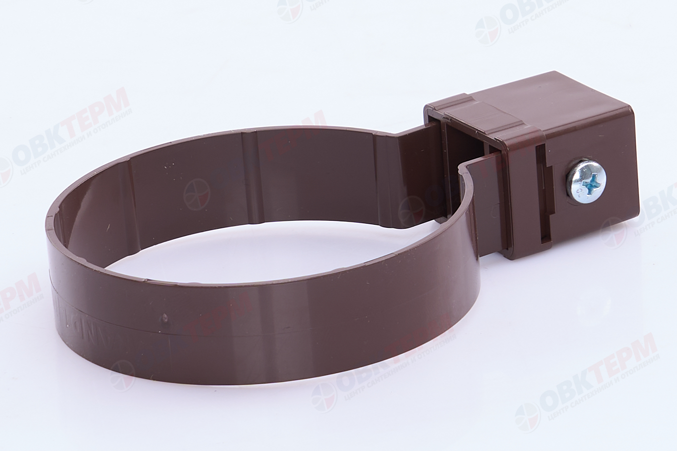 Хомут трубы Kliker ПВХ Grand Line Premium шоколадный (инд.упак.) (RAL 8017) (уп. 120шт) - Изображение №2