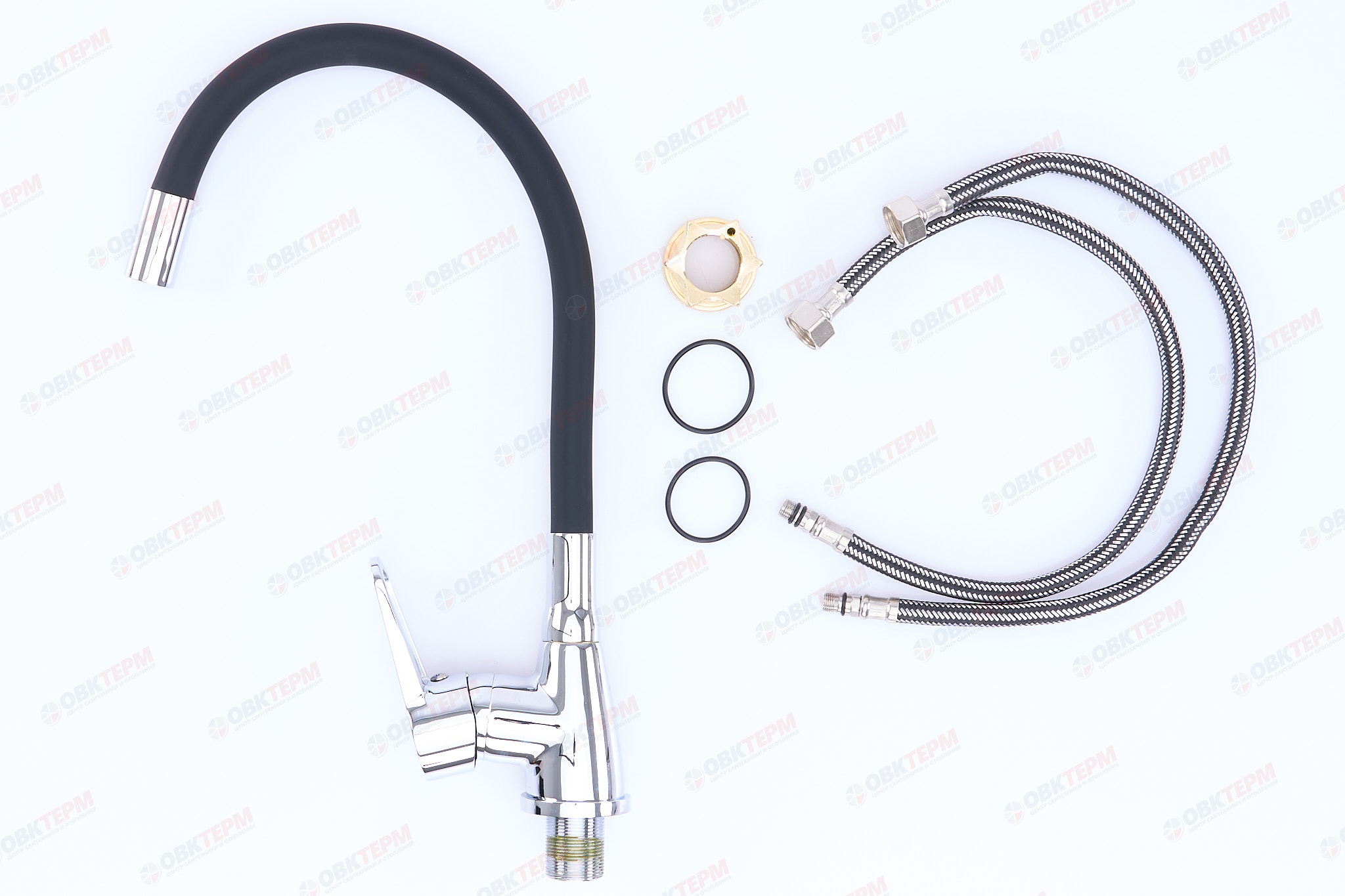 Смеситель д/кухни REFLECTOR ZERIX SOP7 146 BLACK Ø40 ГАЙКА (10 шт/ящ) - миниатюра №3