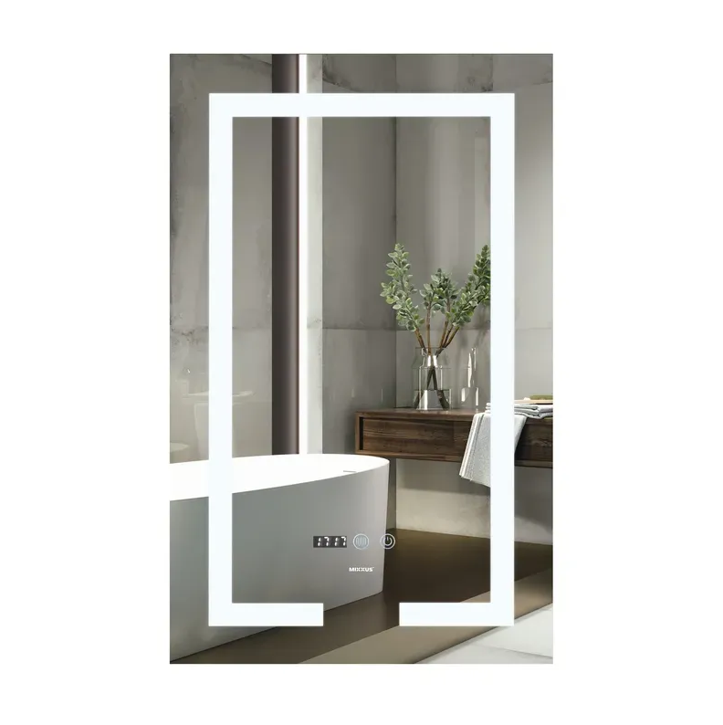 MIXXUS HARD MR06-50x80 Зеркало с LED Touch, Anti-fog, димером, регулятором яркости, часами - Изображение №2