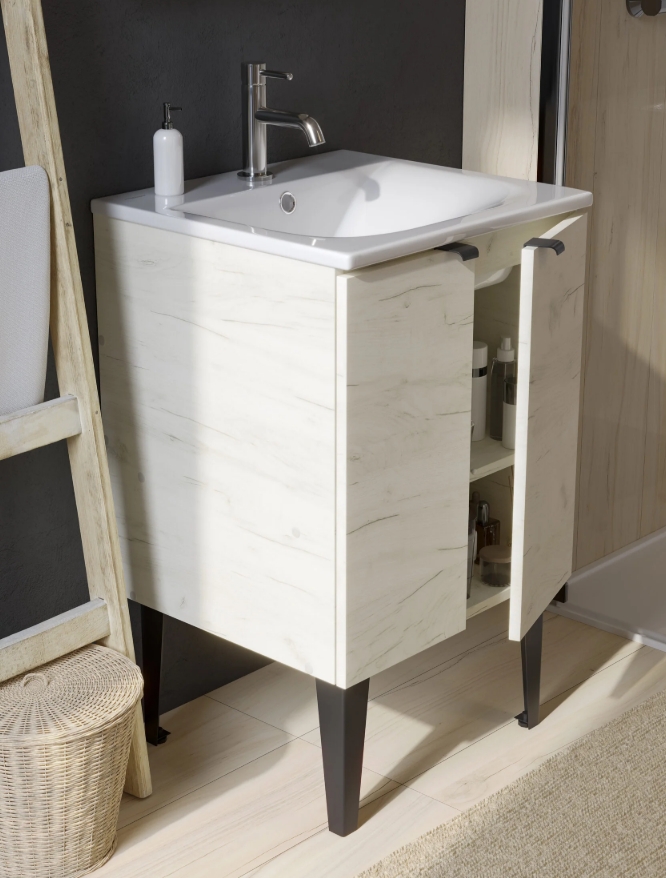 Умывальник мебельный Sanita Lux Breeze 50 ВКС Белый S1 500х161х471 - Изображение №3