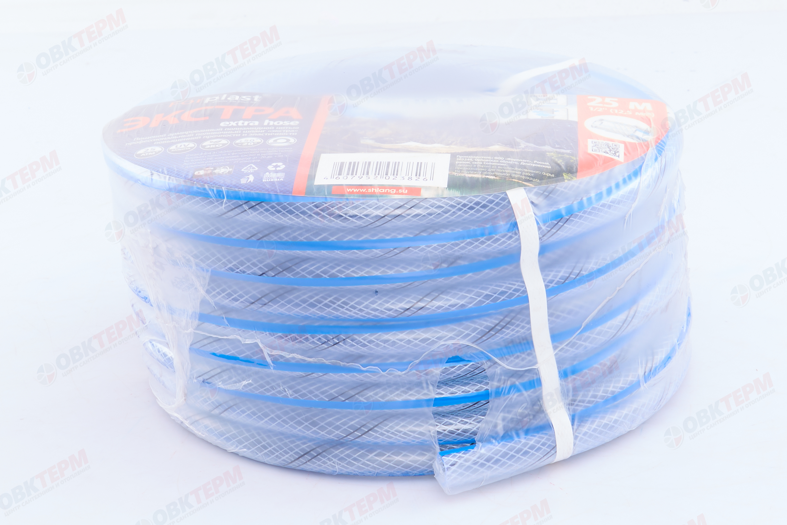 Шланг поливочный прозрачный "Экстра"   1/2"   ПВХ    3-х слойный,армированный (25м) - Изображение №4