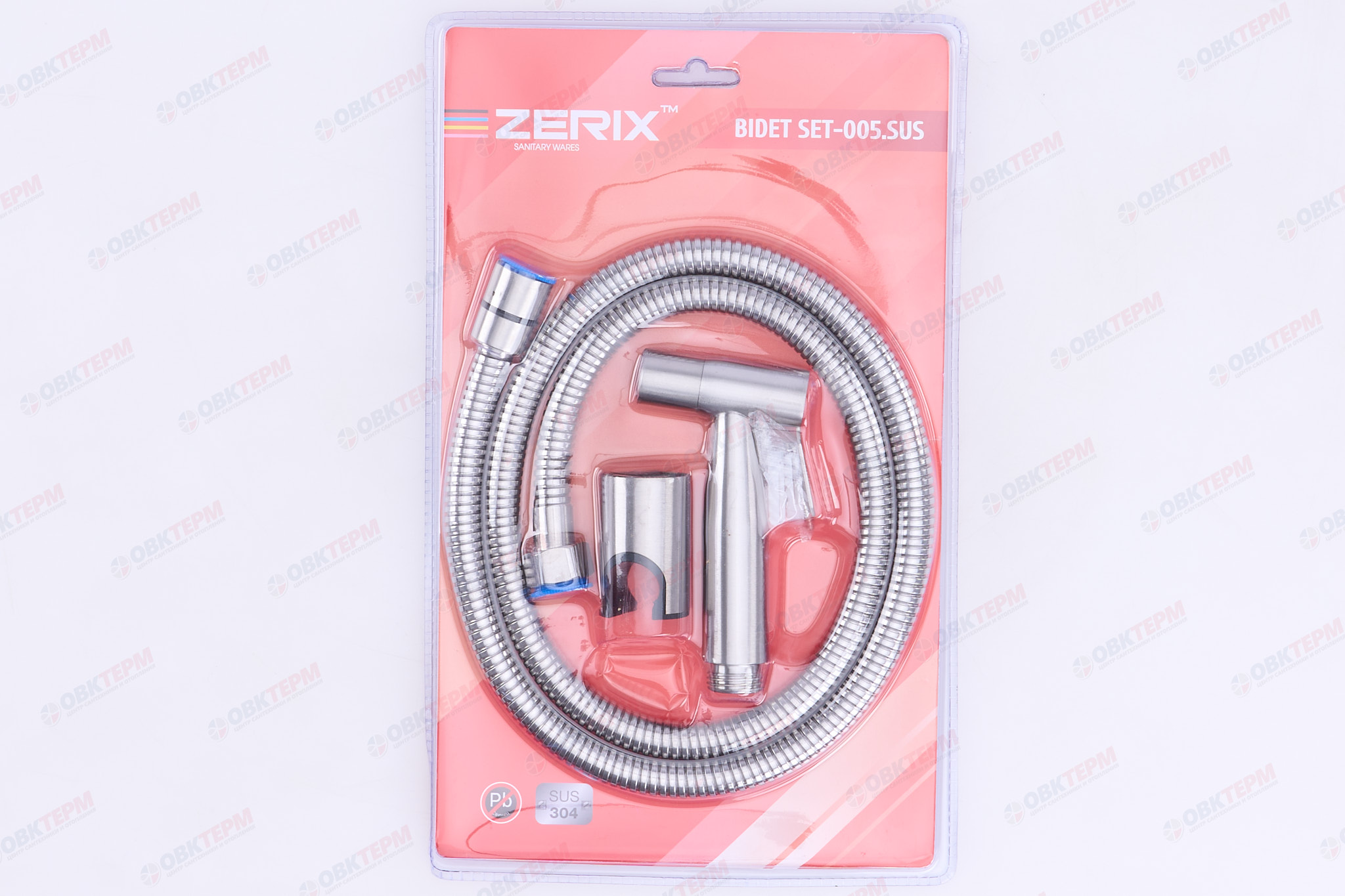 Набор д/гигиен.душа ZERIX BIDET SET-005 SUS из нерж. стали SUS304 (50 шт/ящ) - Изображение №5