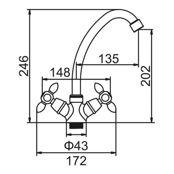 Смеситель д/кухни буксовый ZERIX ROM-004 LR85910G зеленый (10 шт/ящ) - Изображение №2