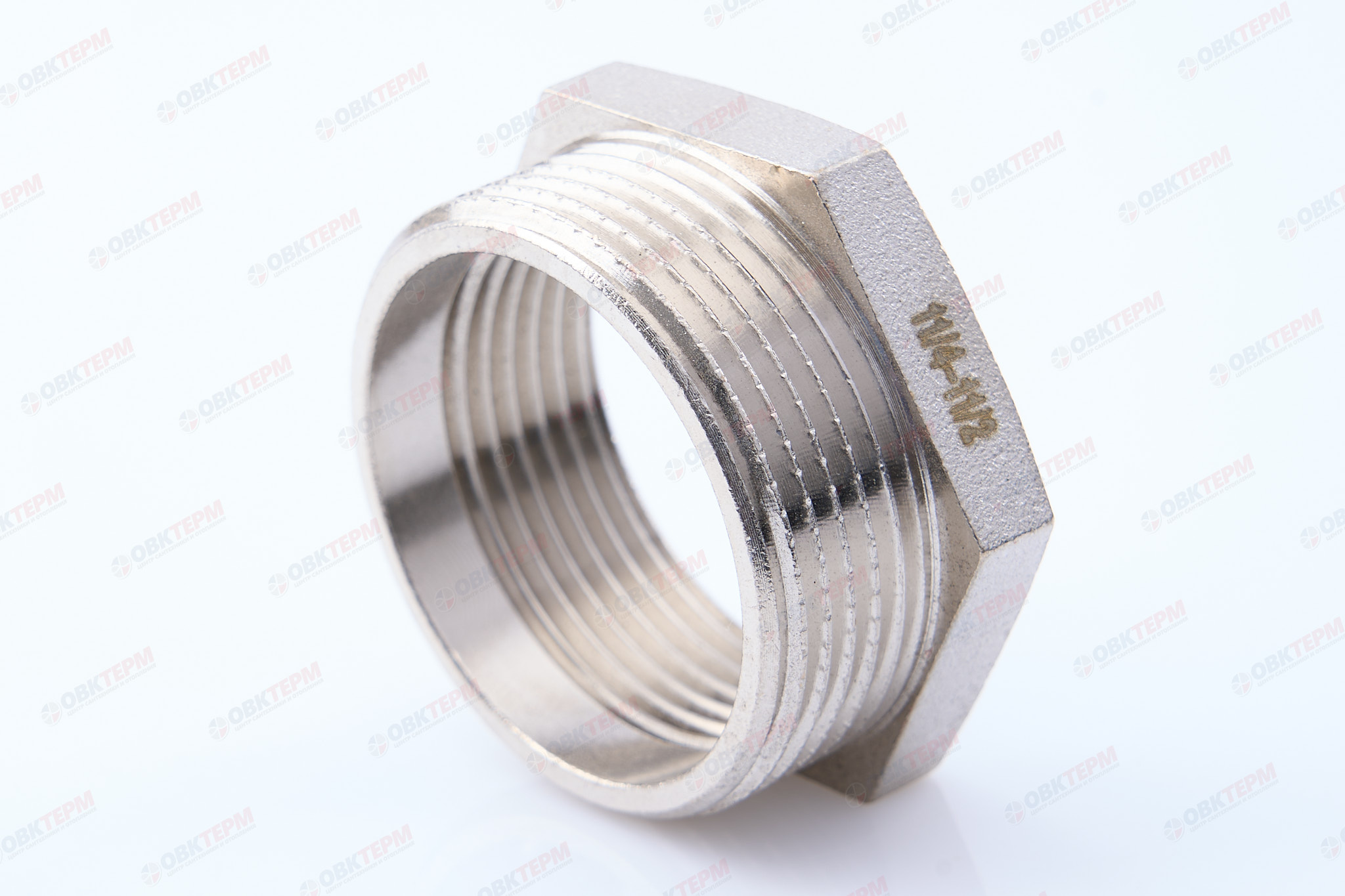 Футорка 1 1/2" - 1 1/4"   Никель TIM                   (65/5) - изображение №1