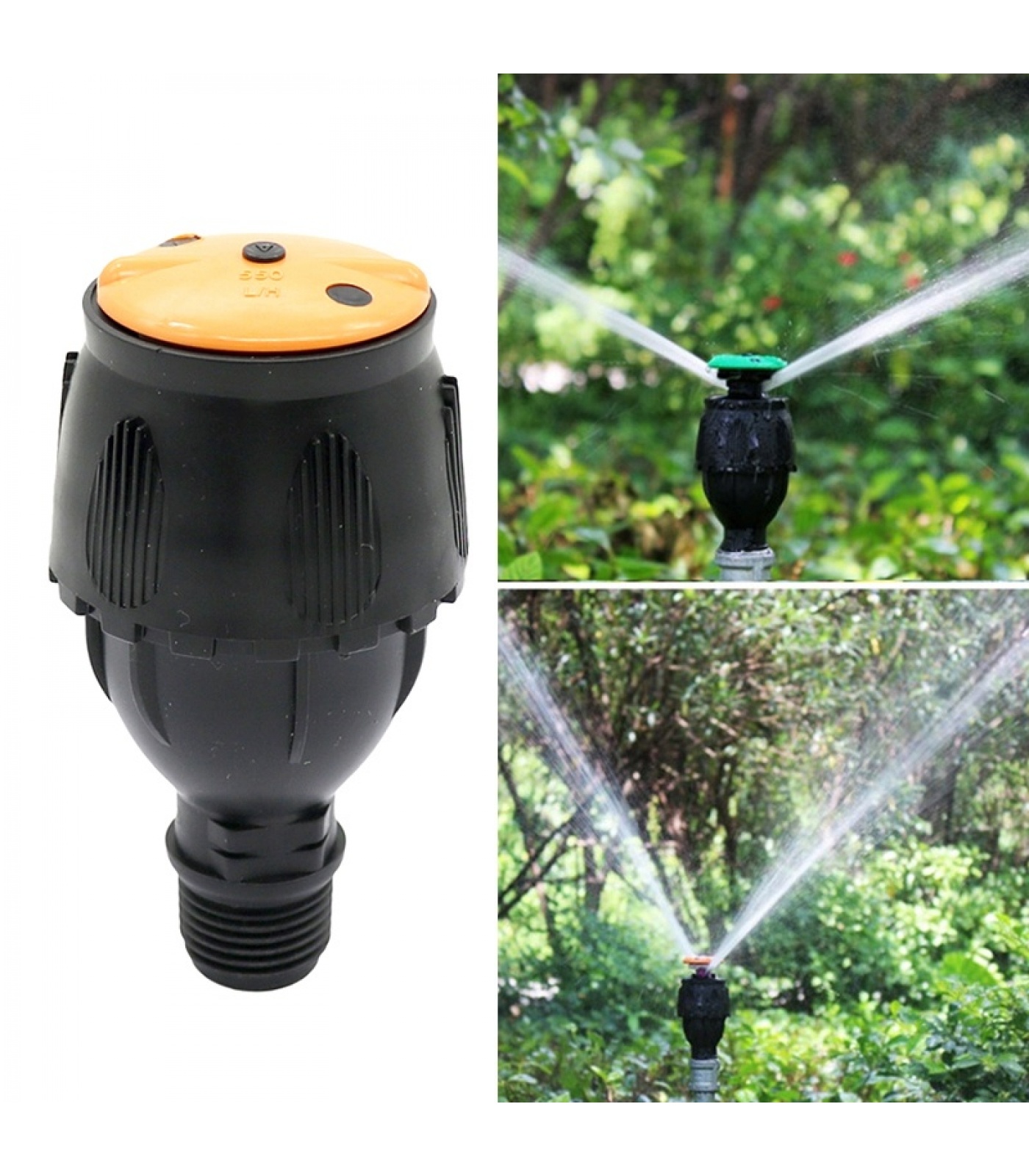 Распылитель "Спринклер" круглый 1/2" наружный зеленый (320л/ч) HORKE PL-1541 (5шт/100упак) - Изображение №1