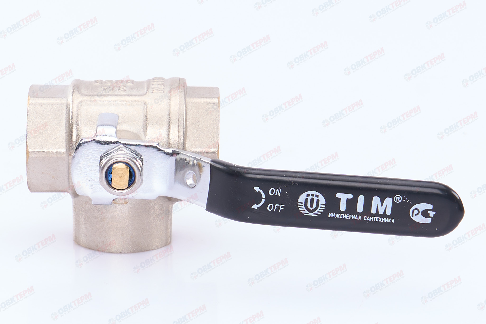 Кран 3-ходовой   шаровый     TIM     3/4" ВВВ (4шт/32 ящ) - миниатюра №7