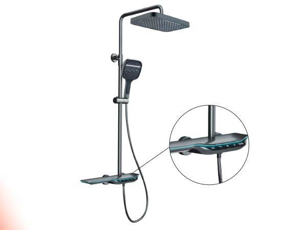 Душ/колонна со смес.с КНОП.ПЕРЕКЛ MIXXUS PREMIUM SPACE-009-J GRAPHITE (Цвет графит)(3 шт/ящ) - Изображение №2