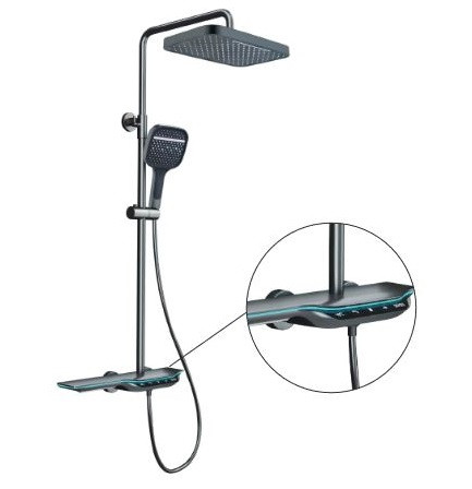 Душ/колонна со смес.с КНОП.ПЕРЕКЛ MIXXUS PREMIUM SPACE-009-J GRAPHITE (Цвет графит)(3 шт/ящ) - Изображение №1