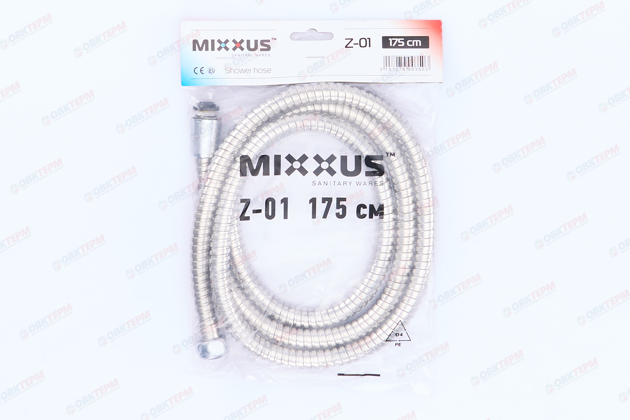 Шланг д/душа MIXXUS Chr.Z01 хром /175см /металл (50 шт/ящ) - Изображение №4