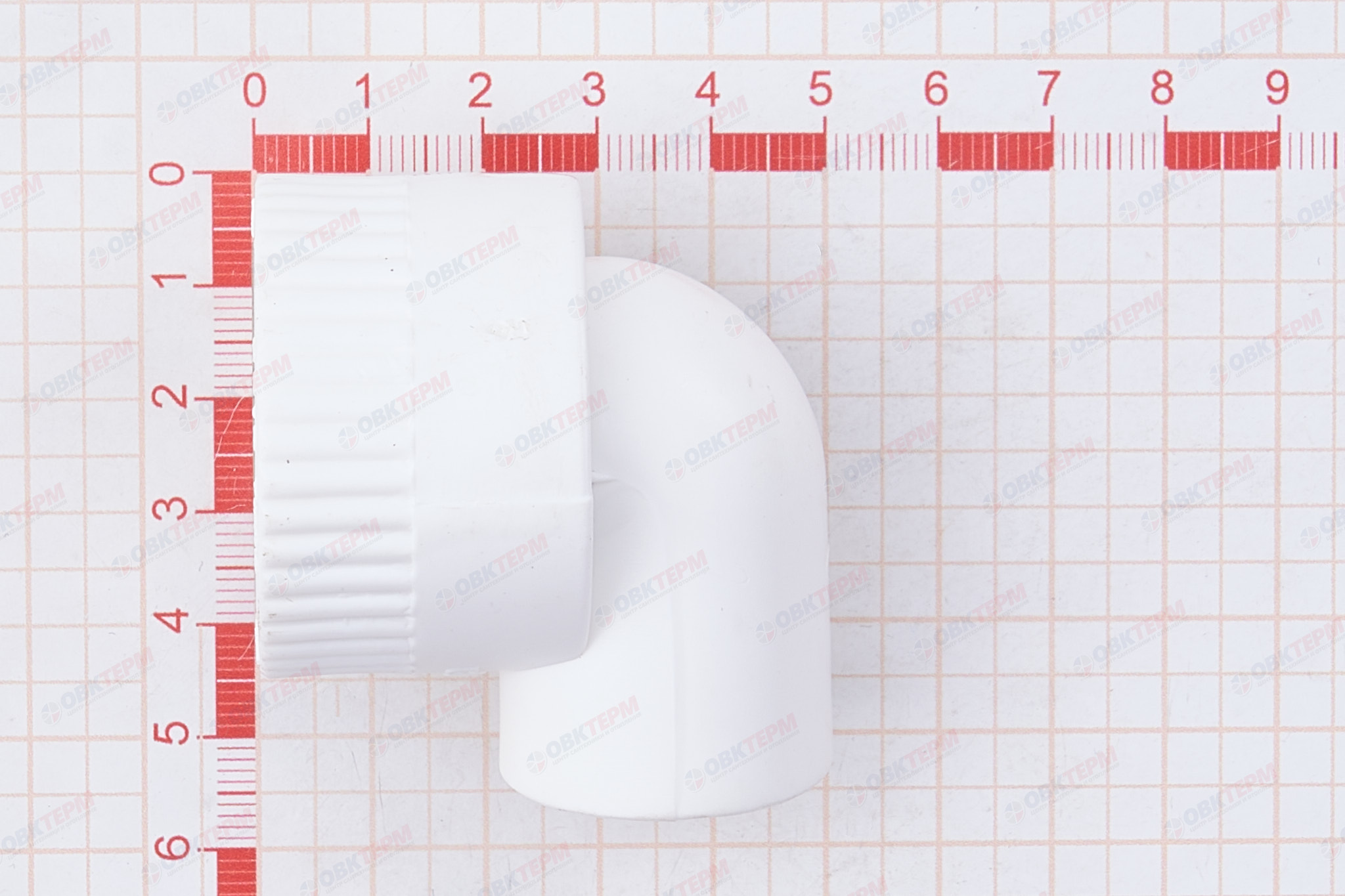 Угол с МРВ  20 * 3/4"   БЕЛЫЙ   (PRO AQUA)     (120/10) - миниатюра №5