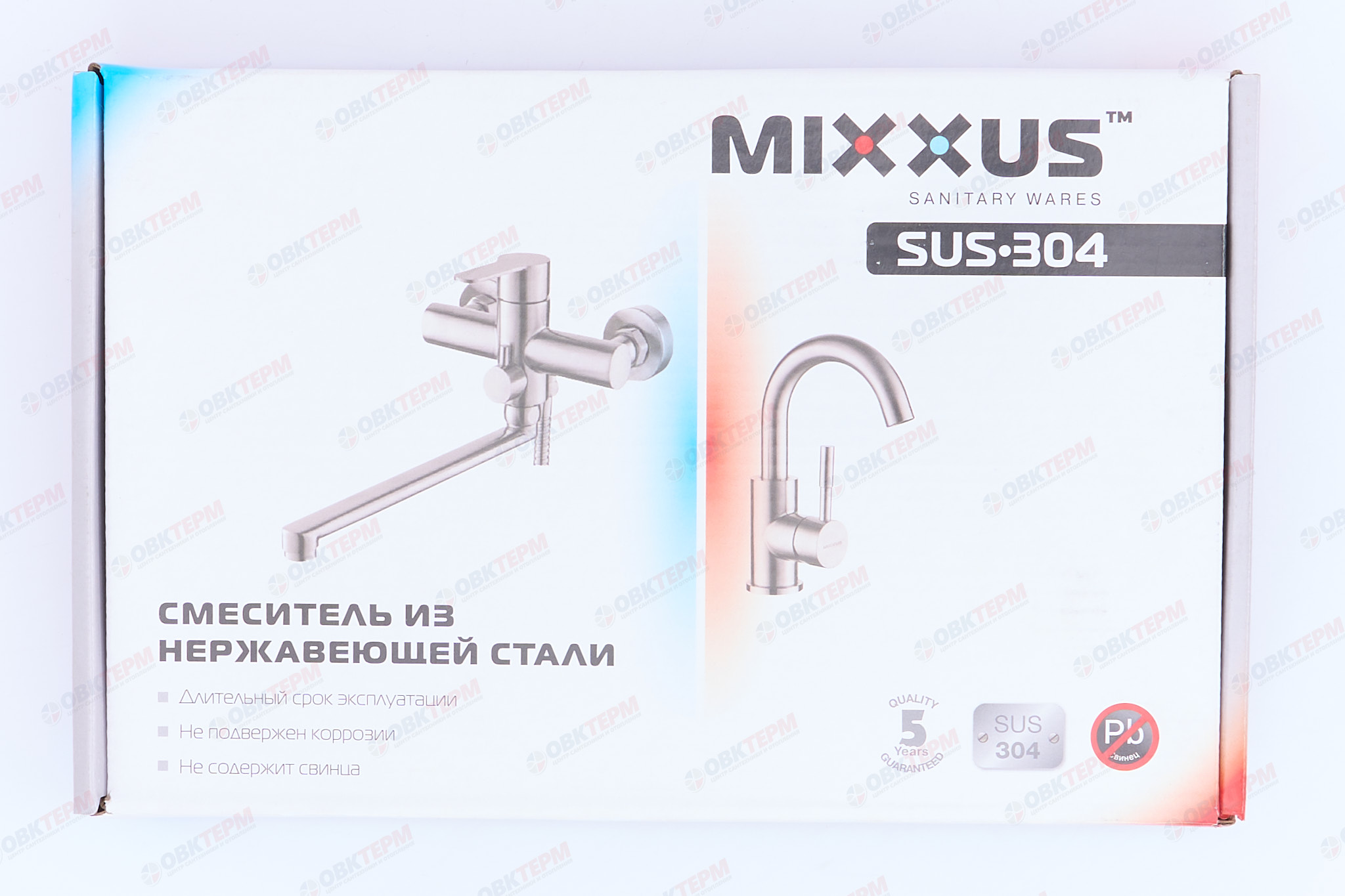 Смеситель д/умывальника нерж/сталь MIXXUS SUS 001B  BLACK Ø40  (10 шт/ящ) - миниатюра №7