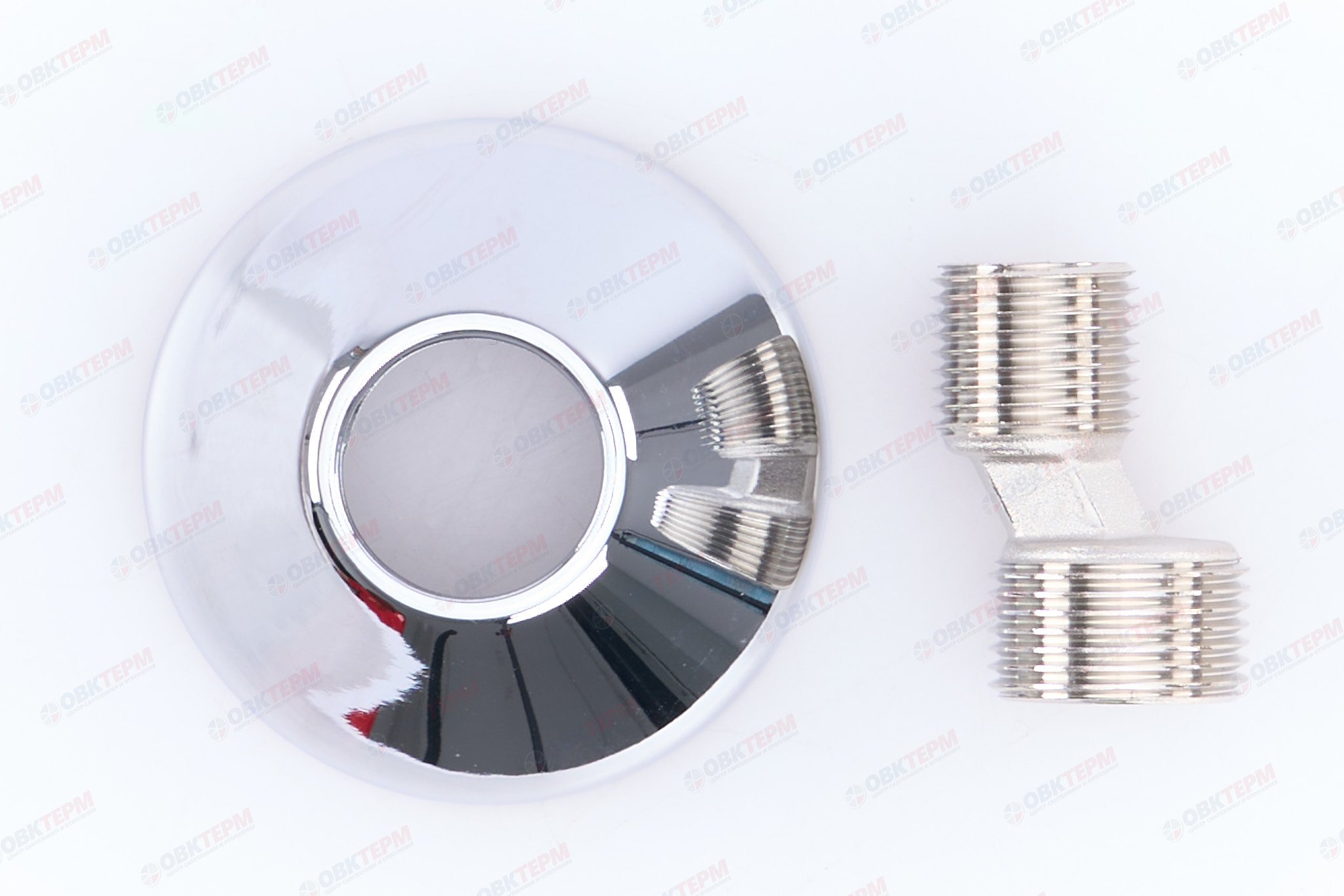 Эксцентрик с декоративной чашкой  3/4" * 1/2"  никель   (Valtec)   (1уп/35шт) - Изображение №4