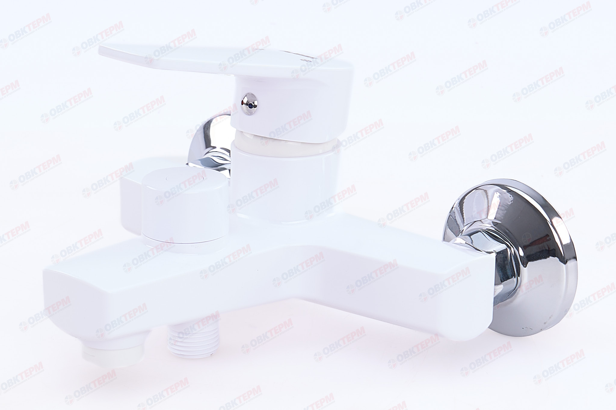 Смеситель д/ванны PLAMIX Oscar-009 EURO White, короткий, Ø35 (без шланга и лейки) (24шт/ящ) - Изображение №3