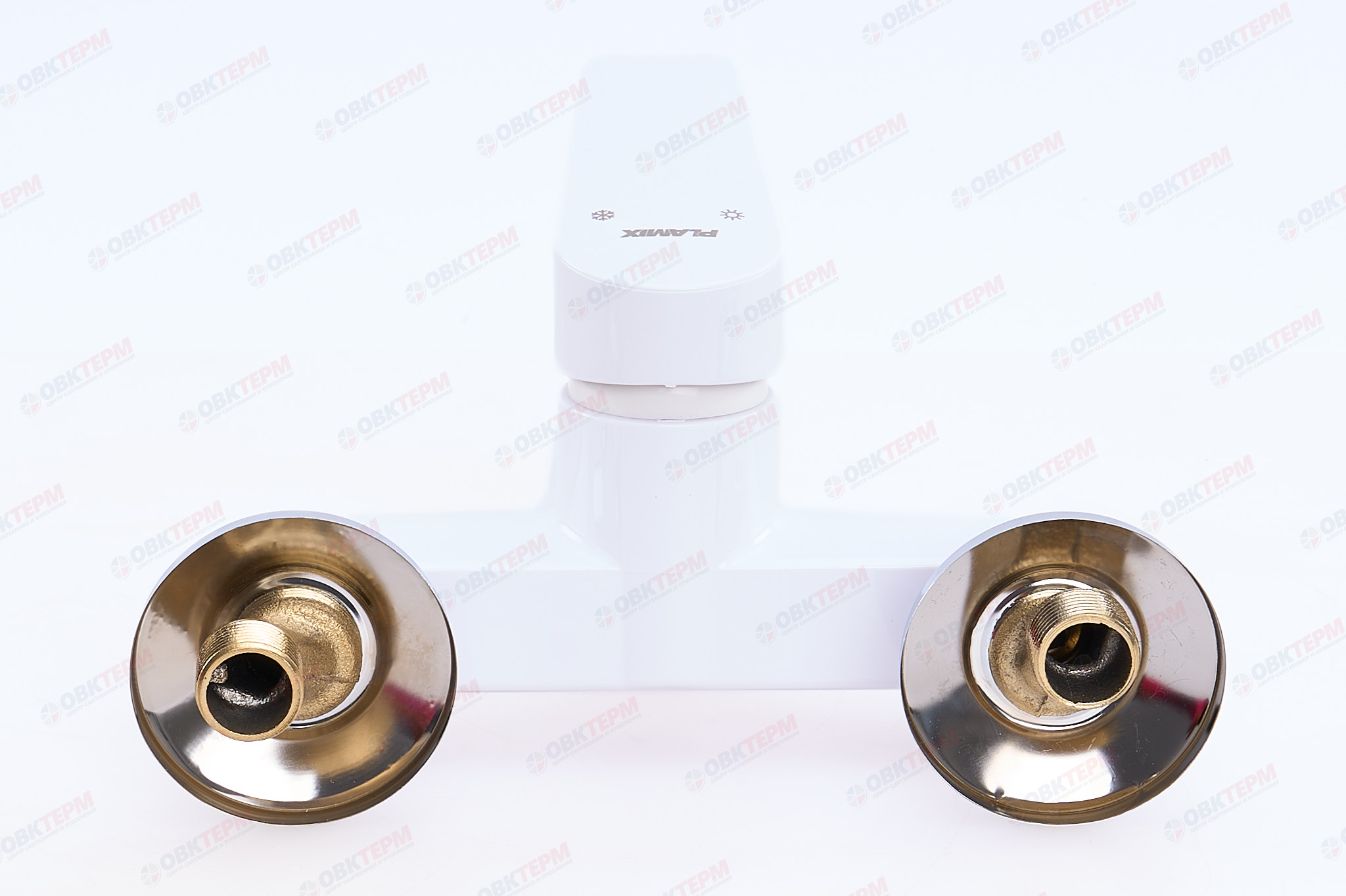 Смеситель д/ванны PLAMIX Oscar-009 EURO White, короткий, Ø35 (без шланга и лейки) (24шт/ящ) - Изображение №4