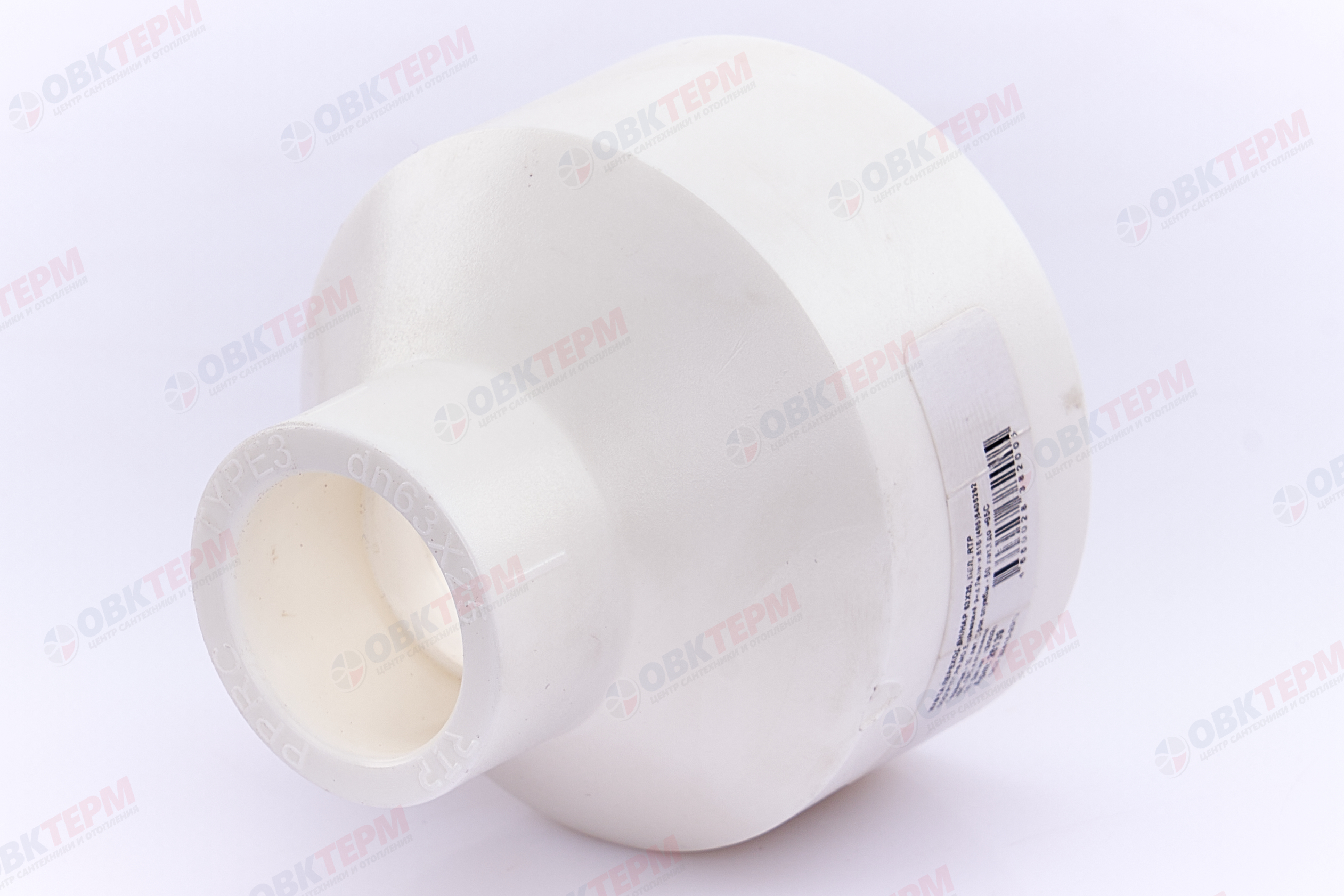 Муфта переход.  ВН  63*25   БЕЛАЯ PP-R   (RTP)    (120/10) - миниатюра №2