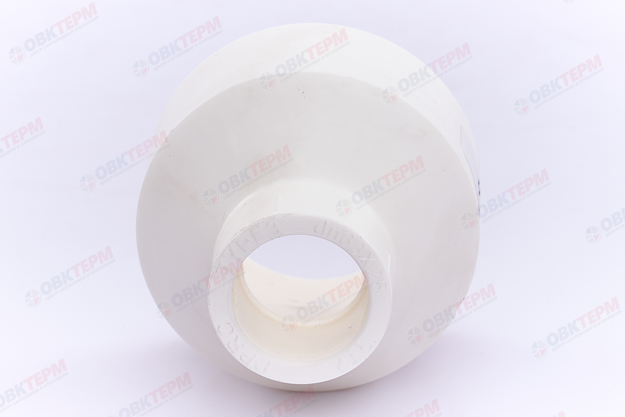Муфта переход.  ВН  63*25   БЕЛАЯ PP-R   (RTP)    (120/10) - миниатюра №3