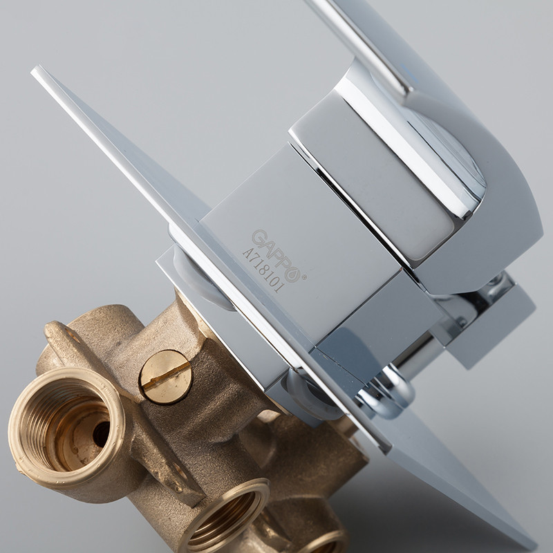 Душ/система встраиваемая GAPPO G7107-20 хром/лейка 1 реж/троп душ 300х300мм - миниатюра №4