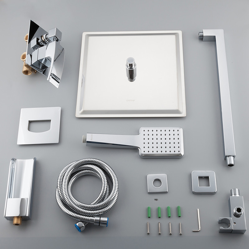 Душ/система встраиваемая GAPPO G7107-20 хром/лейка 1 реж/троп душ 300х300мм - миниатюра №5