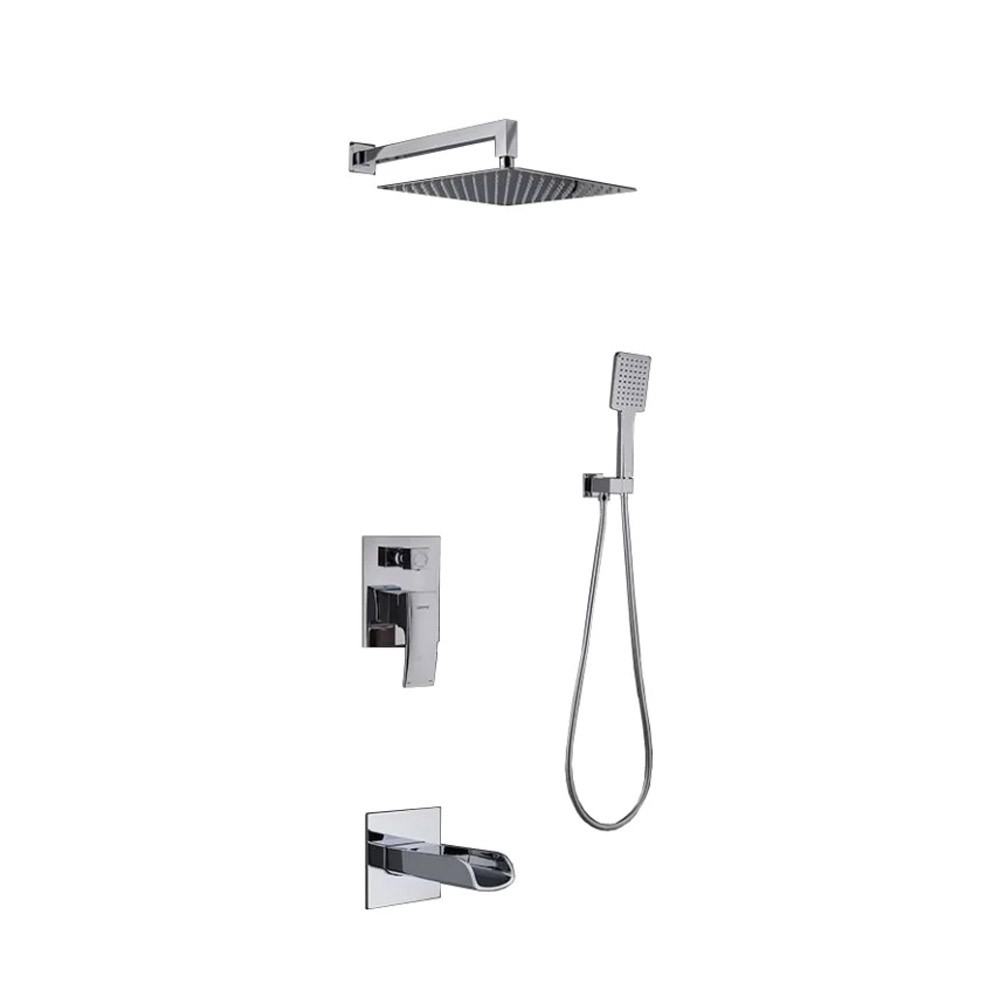 Душ/система встраиваемая GAPPO G7107-20 хром/лейка 1 реж/троп душ 300х300мм - изображение №1