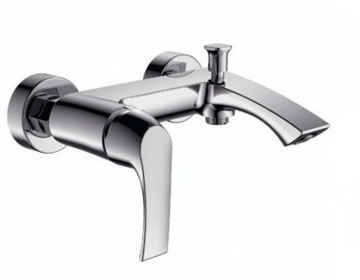 Смеситель д/ванны хром       F3080      (ф35, короткий гусак, перекл. на гусаке)  FRAP - изображение №1