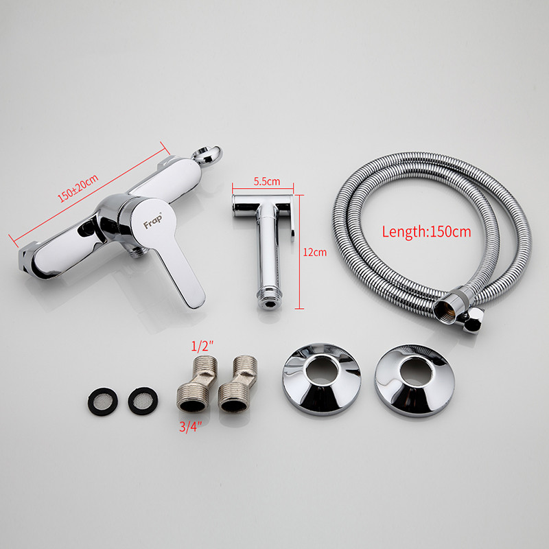 Смеситель с гигиеническим душем FRAP F2041 латунь /хром - Изображение №5