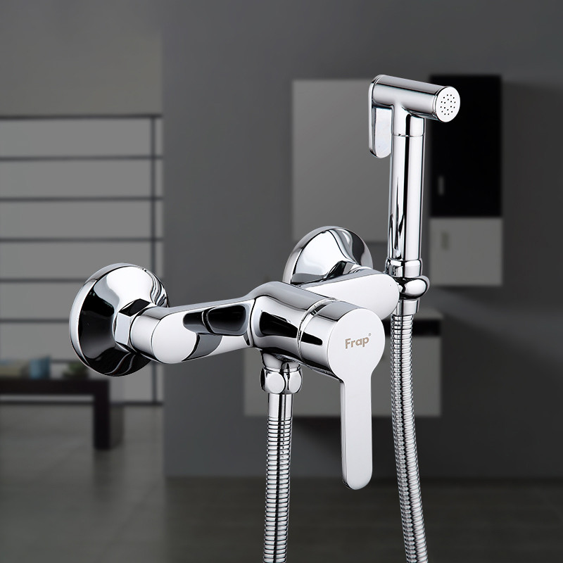 Смеситель с гигиеническим душем FRAP F2041 латунь /хром - миниатюра №6