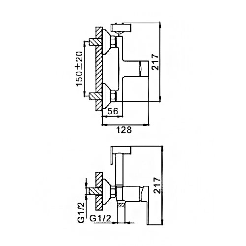 Смеситель с гигиеническим душем FRAP F2041-8 латунь /белый - Изображение №2