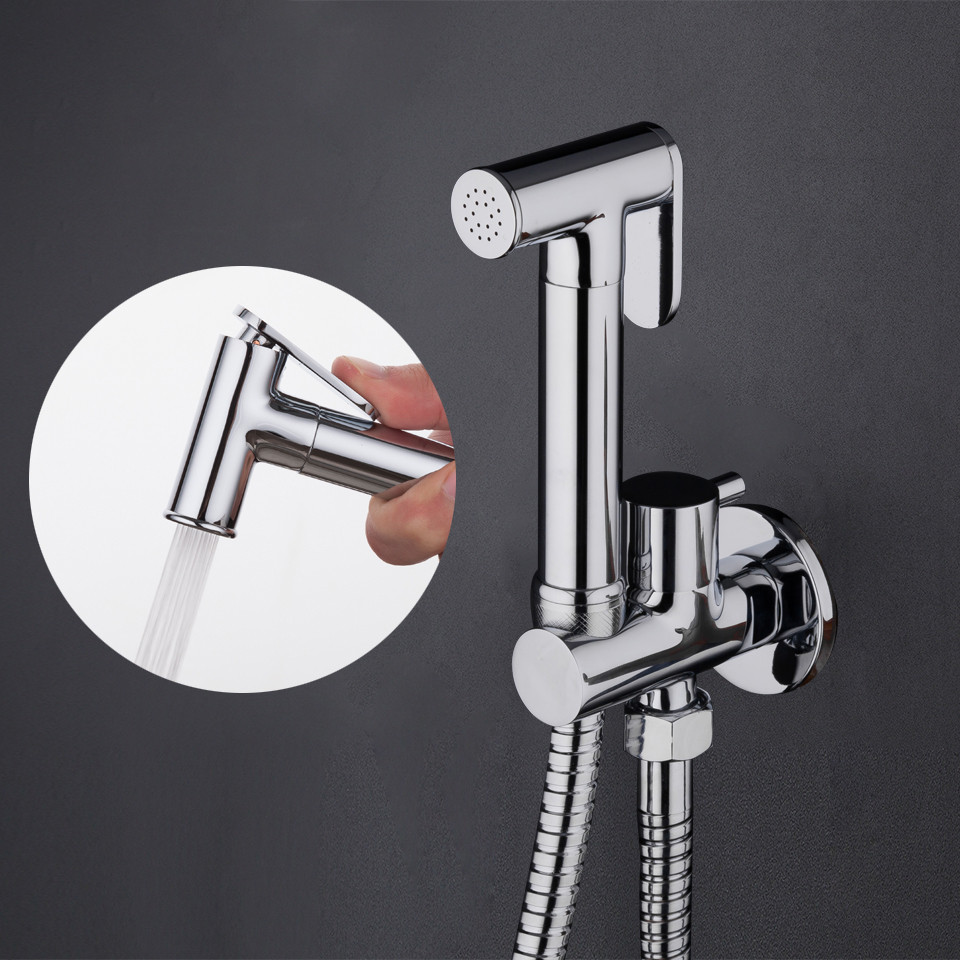 Смеситель с гигиеническим душем FRAP F7501 латунь /хром /моно /кран-букса - Изображение №2