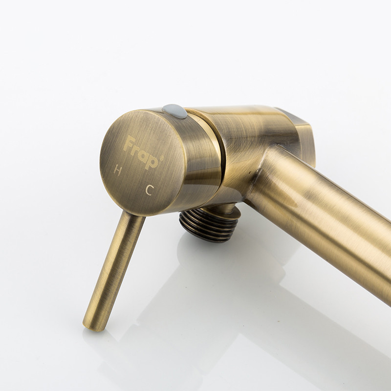 Смеситель д/душа хром F7503-4 бронза  с гигиен лейкой      FRAP - миниатюра №4