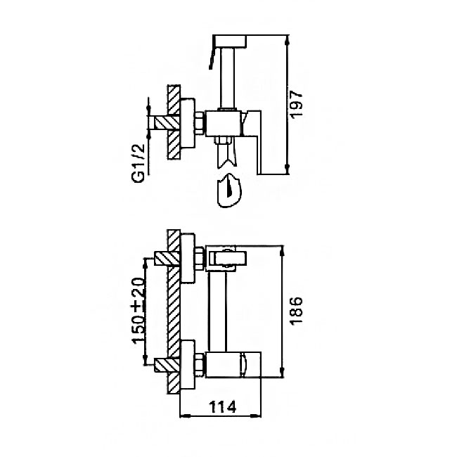 Смеситель с гигиеническим душем FRAP F7504 латунь /хром - Изображение №3