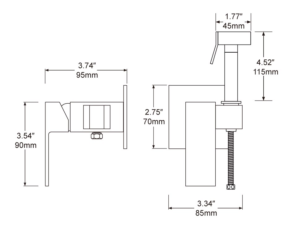 Смеситель с гигиеническим душем FRAP F7506 латунь /хром - миниатюра №6