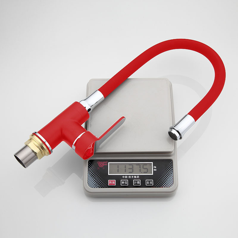 Смеситель д/кухни  F4043  красный    (гибкий гусак, на гайке)  FRAP - миниатюра №2