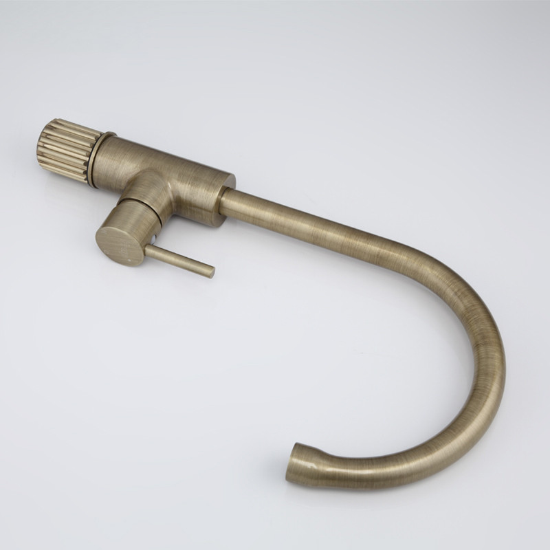 Смеситель д/кухни  F4052-4   бронза  (ф35, высокий гуск, на гайке, авиационный алюм)  FRAP - миниатюра №5