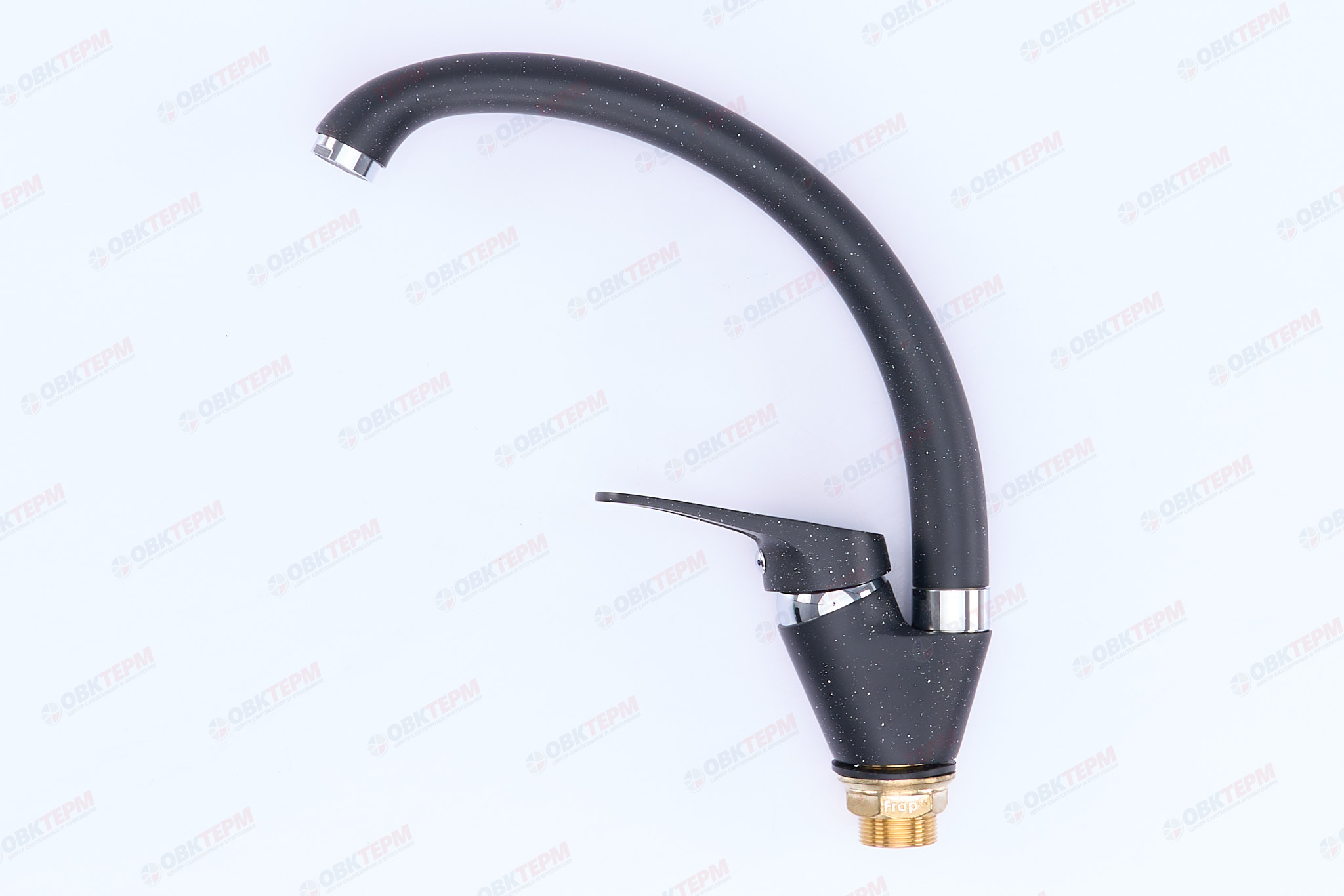 Смеситель д/кухни FRAP F4113-7 черный гранит (Ø35, на гайке) - миниатюра №4