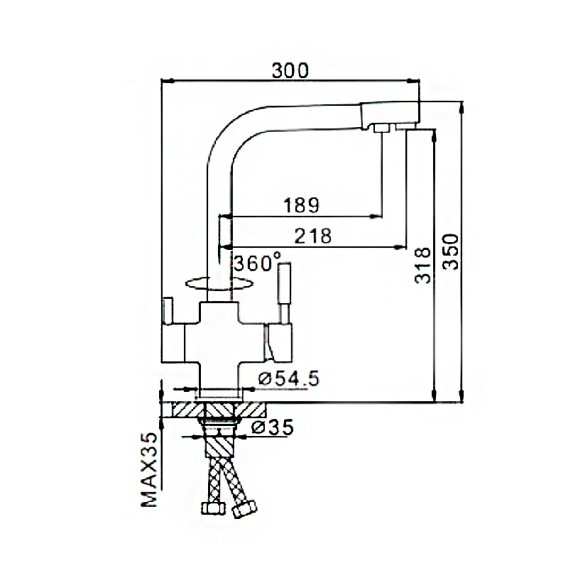 Смеситель д/кухни  F4352-4   бронза              FRAP - миниатюра №7