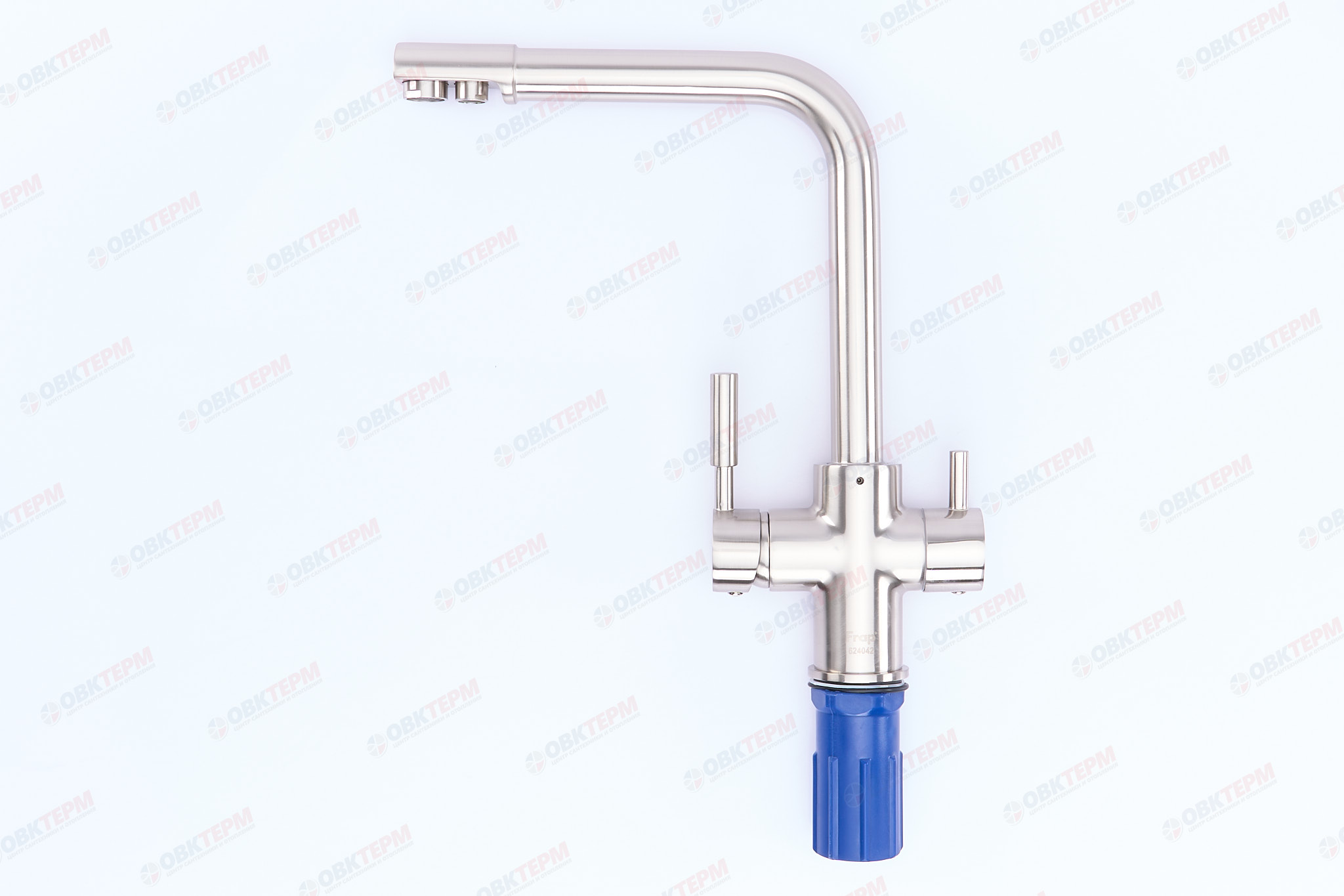 Смеситель д/кухни под ФИЛЬТР FRAP F4352-5 сатин (Ø35, на гайке) - миниатюра №8