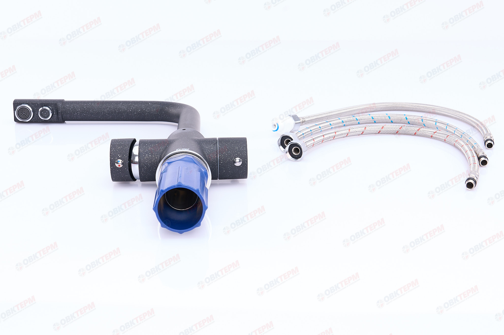 Смеситель д/кухни под ФИЛЬТР FRAP F4352-7 черный (Ø35, на гайке) - миниатюра №11