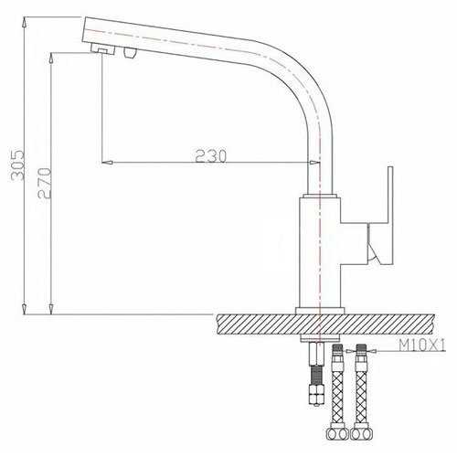 Смеситель д/кухни под ФИЛЬТР FRAP F4372-8* белый (ф40, высокий гуск, на гайке) - Изображение №2