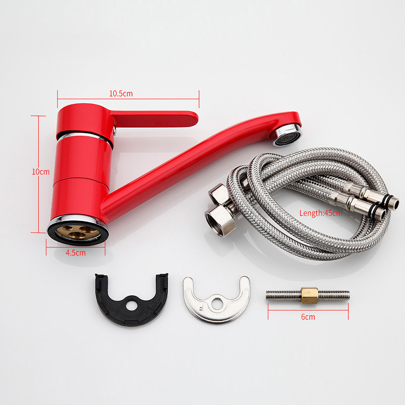 Смеситель д/кухни  F4543* красный          (на гайке)  FRAP - миниатюра №3