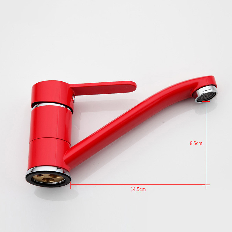 Смеситель д/кухни  F4543* красный          (на гайке)  FRAP - миниатюра №5