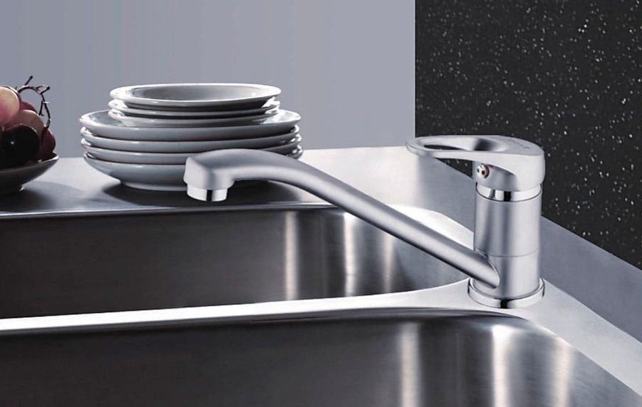 Смеситель д/кухни  F4913-1 матовый         (ф35, длинный  гусак 20 см, на гайке)  FRAP - миниатюра №3