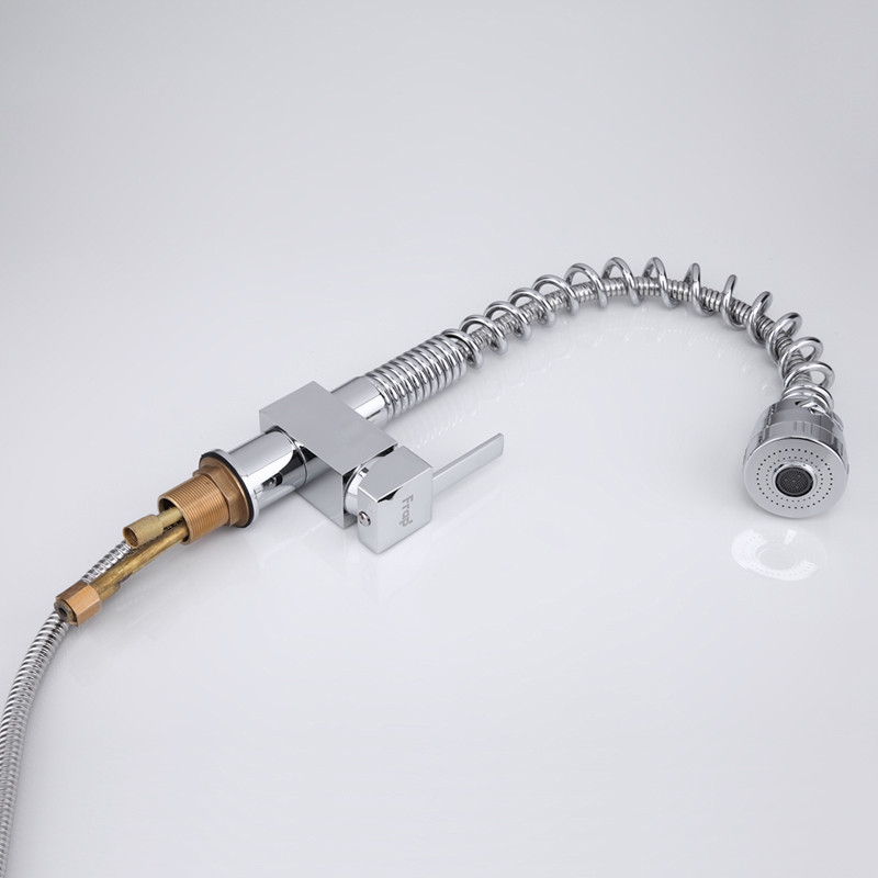 Смеситель д/кухни хром F1052-3  (высокий гусак, на гайке, с выдвижным изливом) FRAP - миниатюра №4