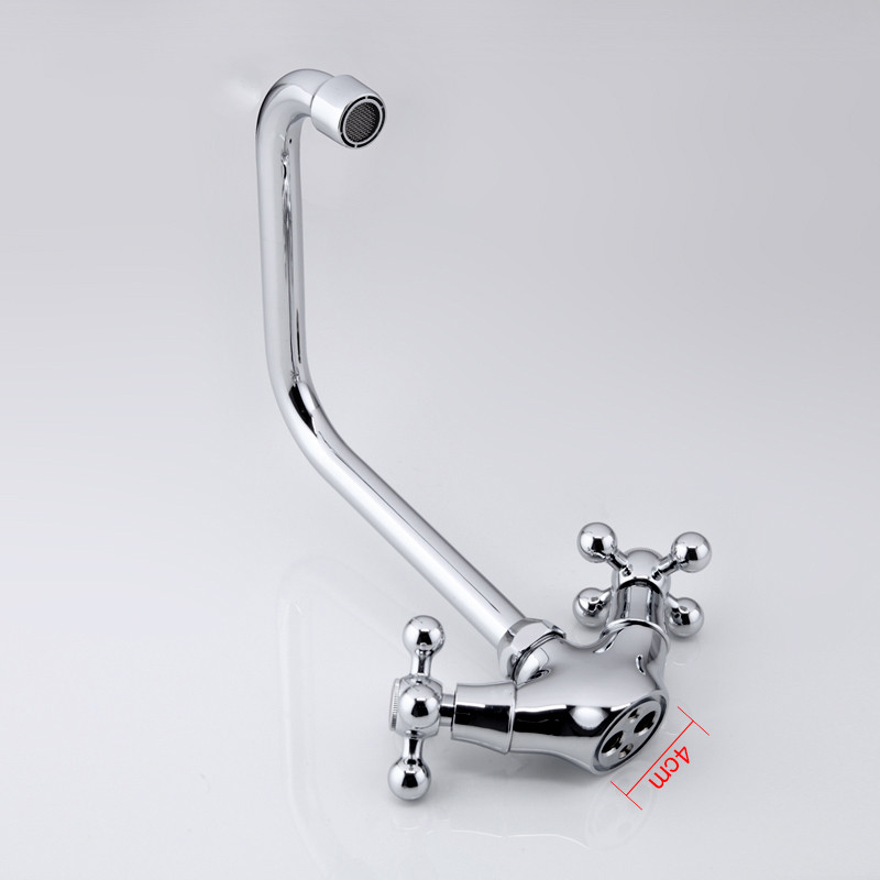 Смеситель д/кухни хром F4019      (высокий гусак, на шпильке, крест, п/об)  FRAP (2/20) - миниатюра №3