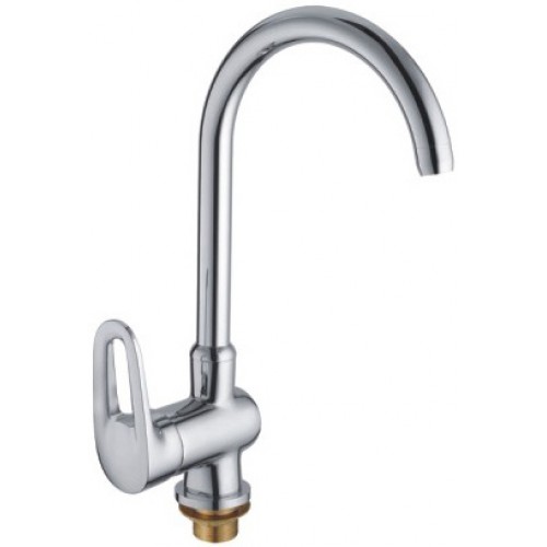 Смеситель д/кухни хром F4068*                    (ф40, высокий гусак, на гайке)  FRAP - изображение №1