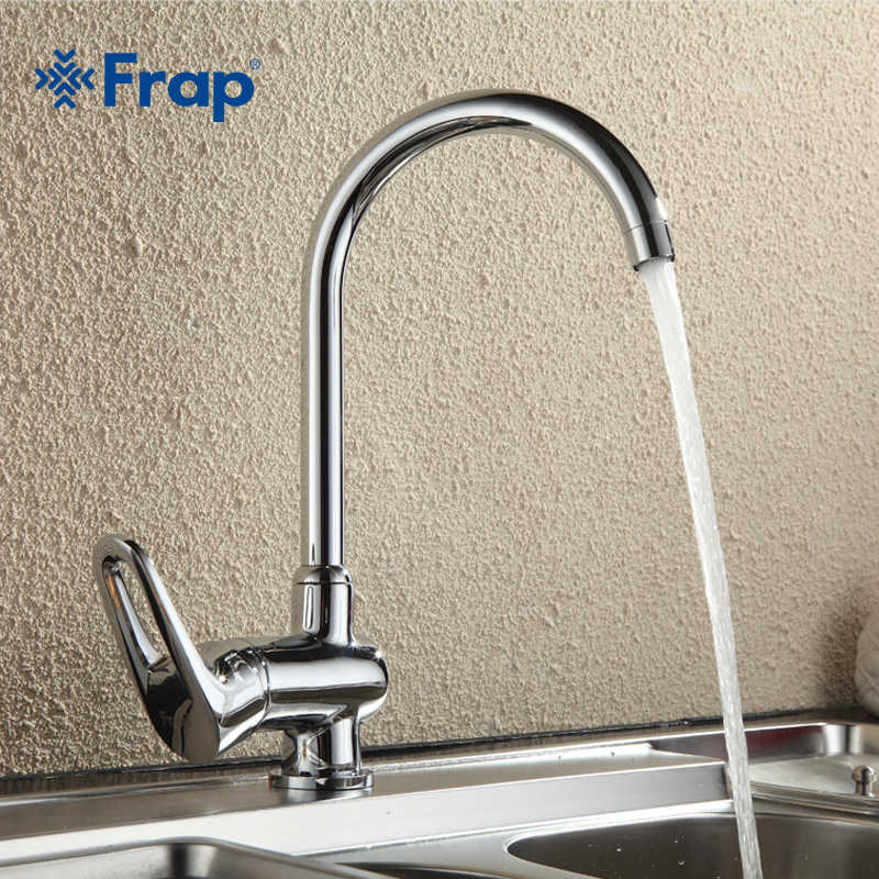 Смеситель д/кухни хром F4068*                    (ф40, высокий гусак, на гайке)  FRAP - миниатюра №3