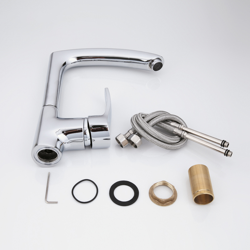 Смеситель д/кухни хром F4070                    (ф40, высокий гусак, на гайке)  FRAP - миниатюра №5