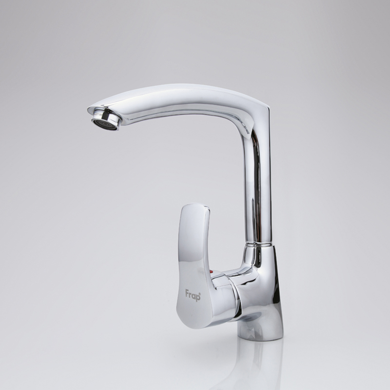 Смеситель д/кухни хром F4070                    (ф40, высокий гусак, на гайке)  FRAP - миниатюра №6