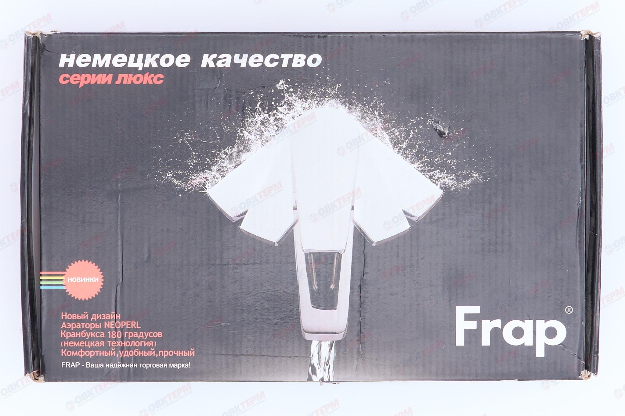 Смеситель д/кухни хром F4077                    (высокий гусак, на гайке, п/об)  FRAP - миниатюра №6